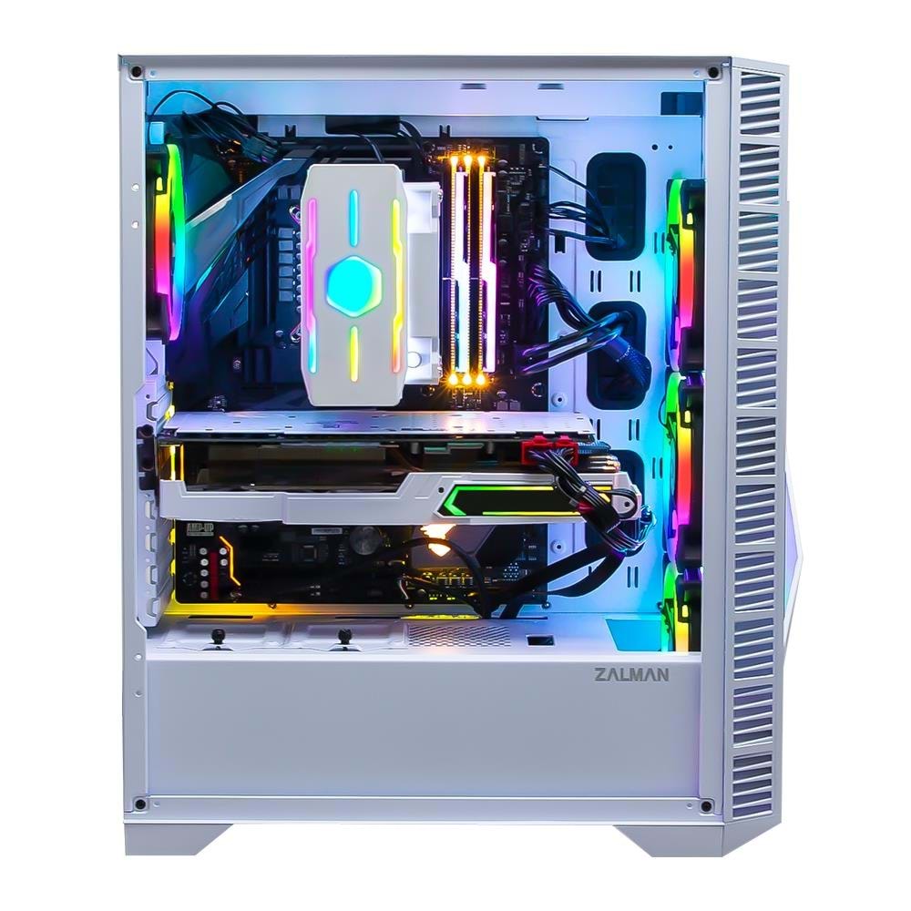 Zalman Z3 ICEBERG WHITE Beyaz 2*12cm ARGB Fan Temperli Camlı Mid-T Gaming Oyuncu Kasası