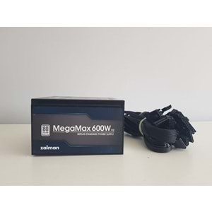 ZALMAN ZM600-TXII MegaMax 600W 12cm Fan Siyah 80 Plus ( 80+ ) Bronze Sertifikalı Power Supply