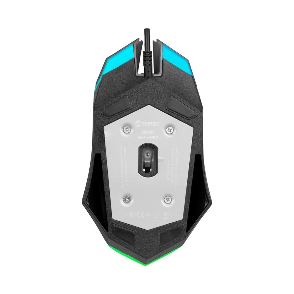 Everest SM-G97 GANK Usb Siyah Rainbow Aydınlatmalı Gaming Oyuncu Mouse