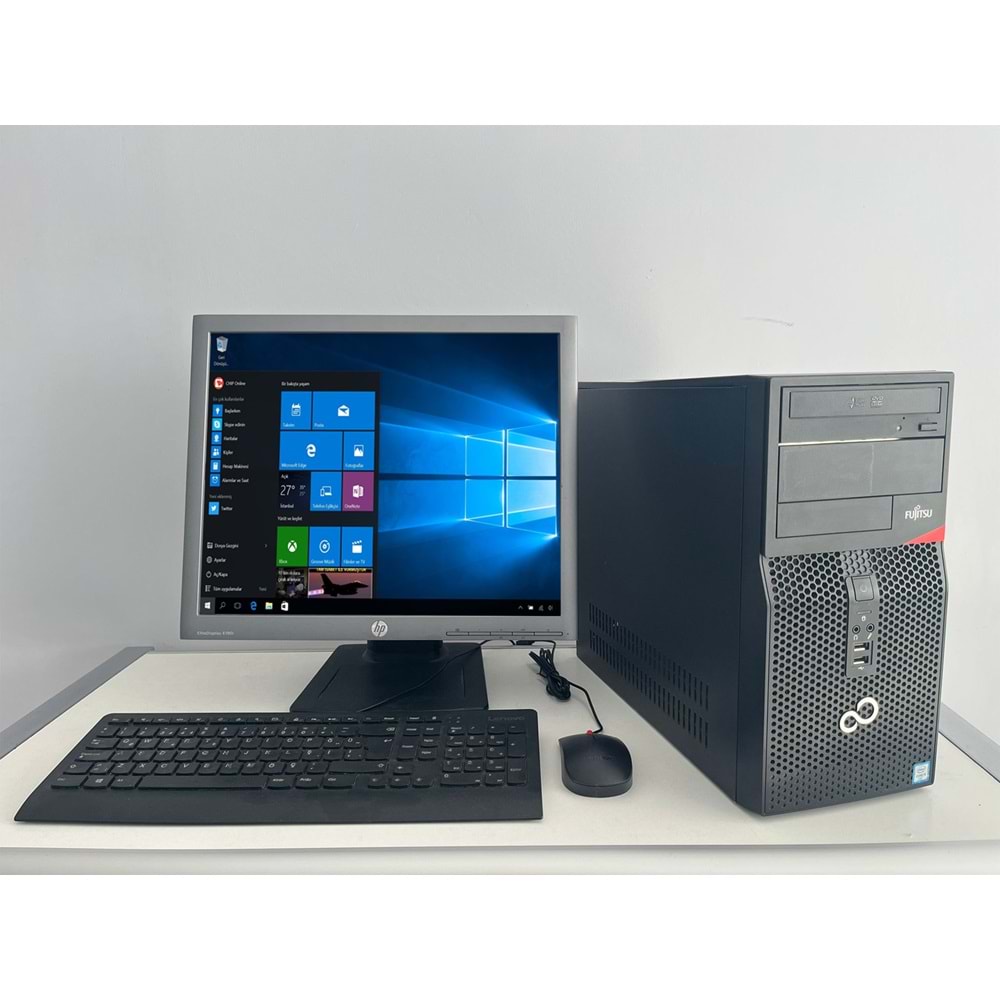 FUJITSU ESPRİMO P556 E85 Tower i3 6100 16Gb Ram 240Gb Ssd 250gb Hdd 19