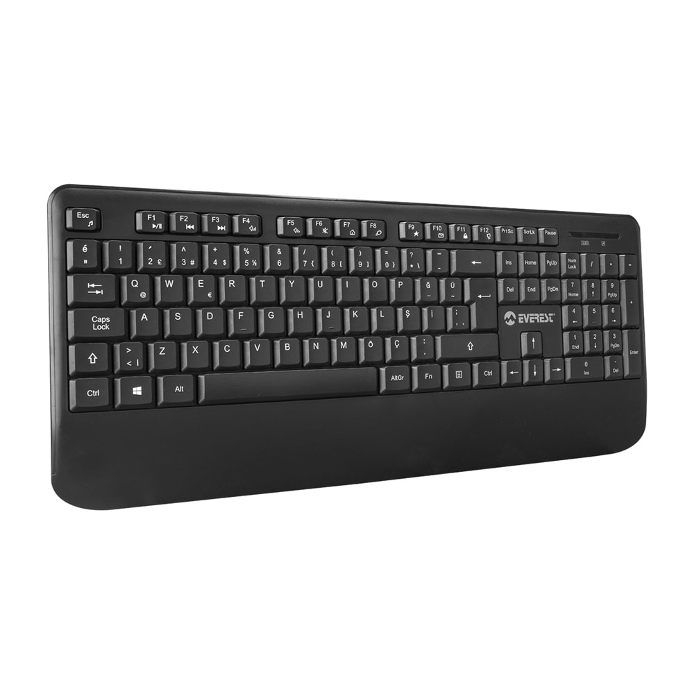 Everest KM- 6176 OFFICAL Siyah Kablosuz Combo Q Multimedia Klavye + Mouse Set