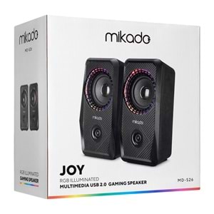 Mikado MD- S26 JOY 2.0 Multimedia 3W*2 Siyah USB RGB Işıklı Gaming Speaker Hoparlör
