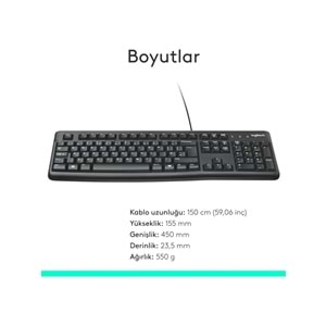 Logitech K120 Kablolu Q Klavye