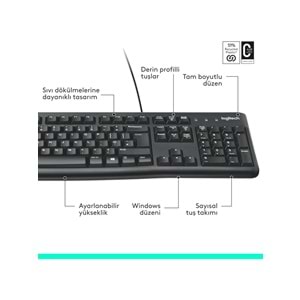 Logitech K120 Kablolu Q Klavye