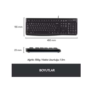 Logitech K120 Kablolu Q Klavye