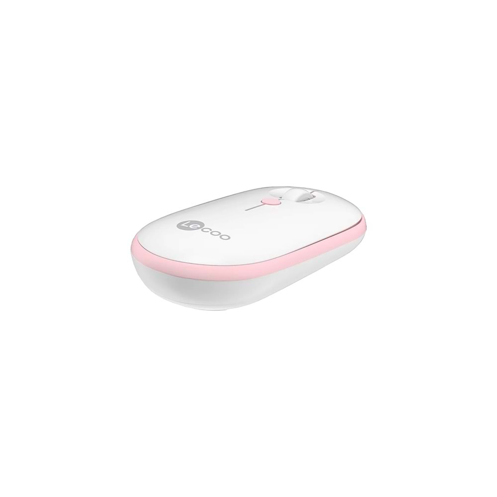 Lecoo WS212 Kablosuz 1600DPI 4 Tuşlu Optik Mouse Beyaz & Pembe