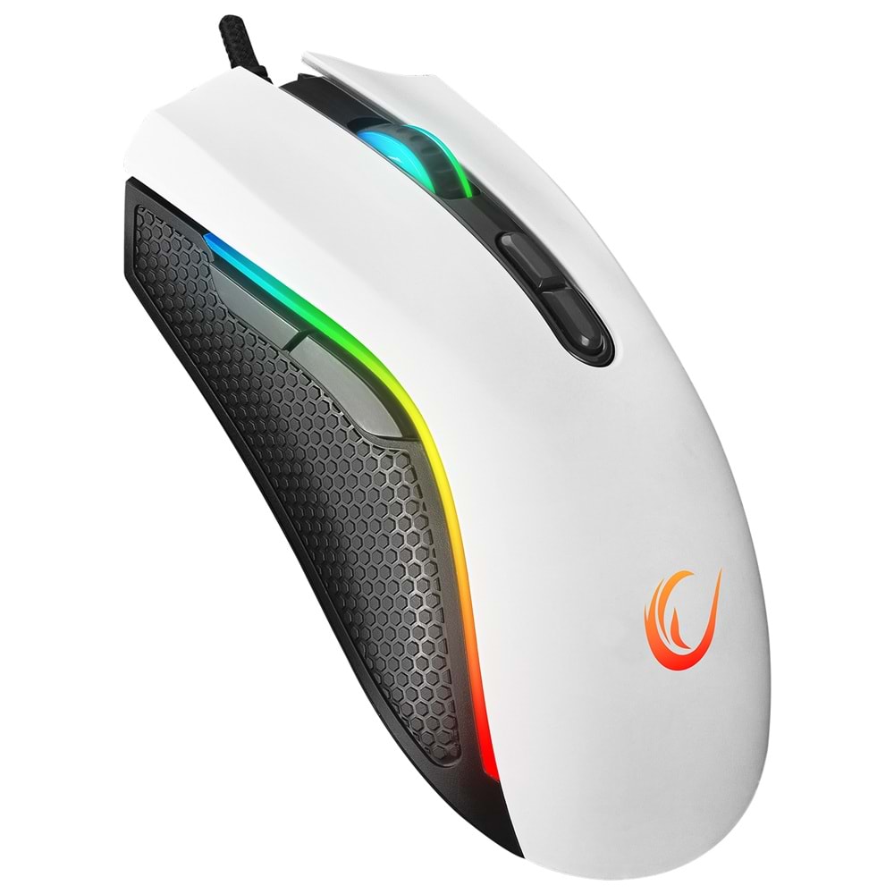 Rampage SMX-R44 V2 Makrolu Beyaz 12800 DPI RGB Ledli 80 Million Huano Switch Gaming Oyuncu Mouse
