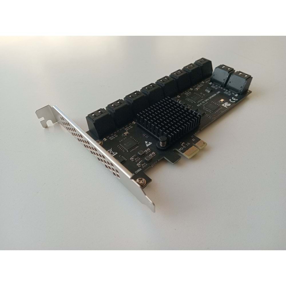 PCIE SATA Kartı 20 Bağlantı Noktaları - 6 Gbps SATA 3.0 Denetleyici Genişletme Kartı, Mini PCI Express 20 Prot SATA Çoklayıcı