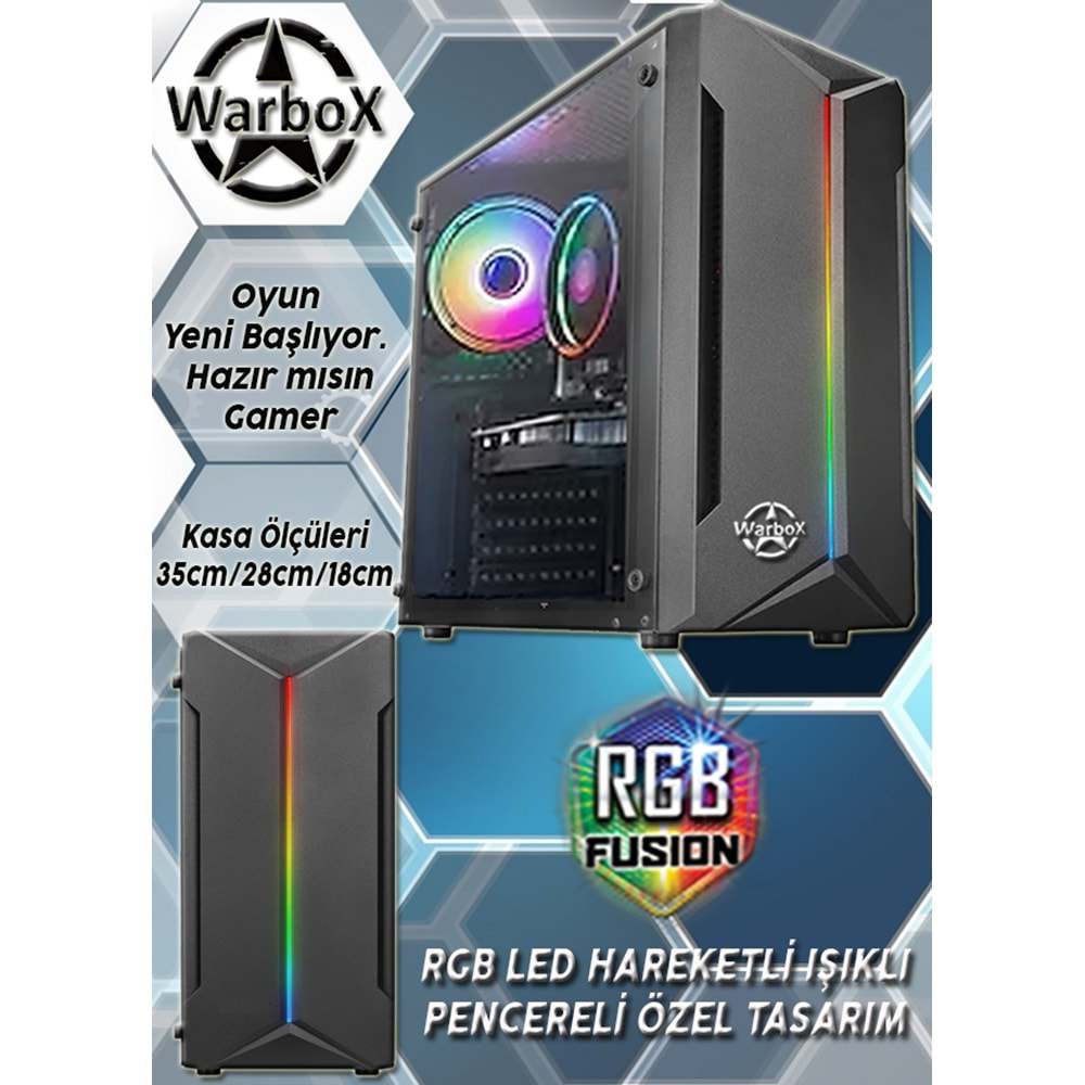 Warbox Ken Mix İ3 6100 8Gb Ram 128Gb Ssd+120Gb Hdd R7 240-4Gb Oyuncu Bilgisayar